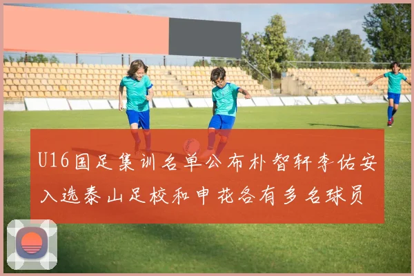 U16国足集训名单公布朴智轩李佑安入选泰山足校和申花各有多名球员参与